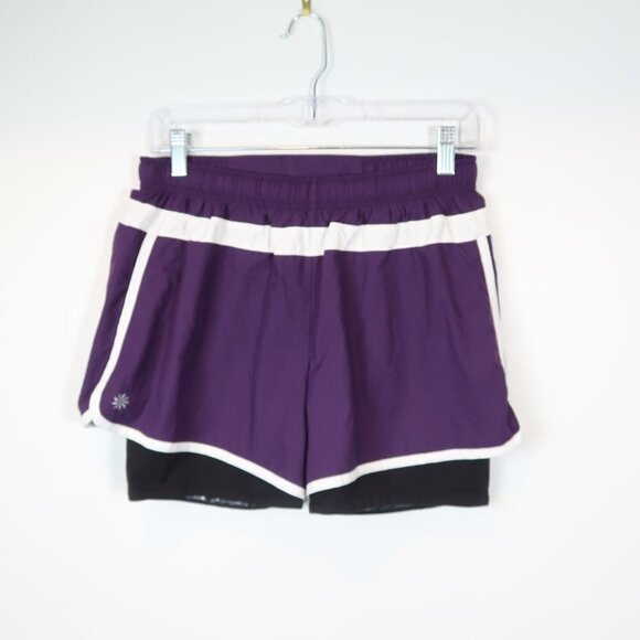Athleta Purple Running Shorts w/ Under Shorts M - Picture 1 of 9